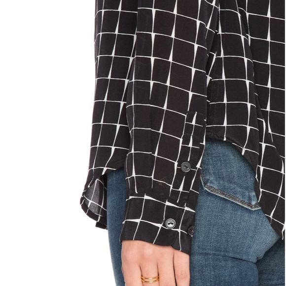 Sanctuary Black and White Square Blouse L - Picture 3 of 7